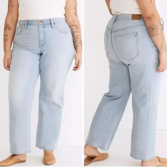 NEW Madewell Plus Perfect Vintage Wide-Leg Crop Jean in‎ Edmunds Wash, 22W - Picture 1 of 16